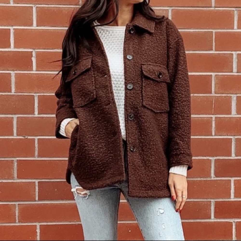 NWT! - C’est Moi | Button Down Bouclé Coat